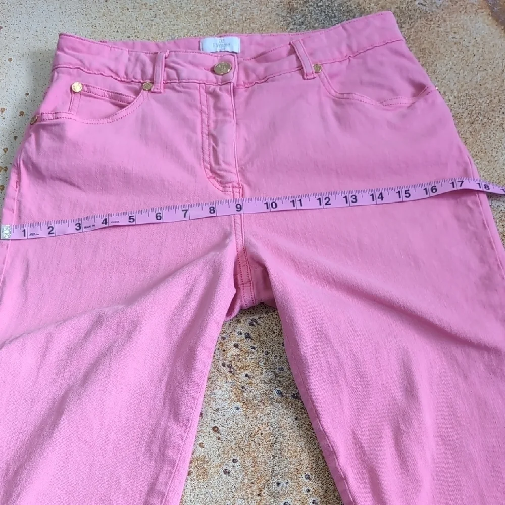 Elegance Paris | Vibrant Baby Pink Stretchy Jeans Chinos Size 8